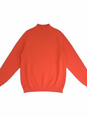 Preston & York Premiere Orange 100% Cashmere Sweater Size Large